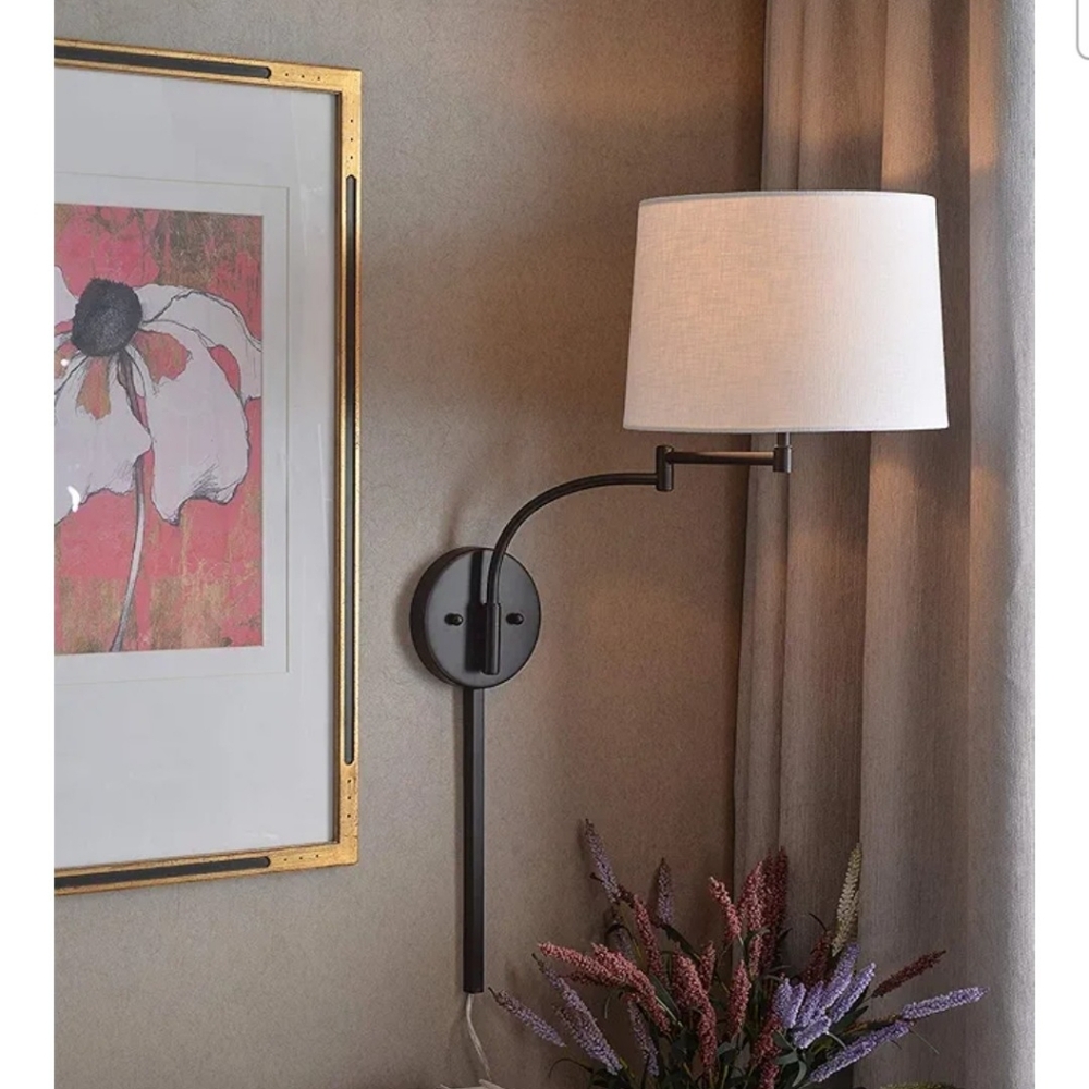 New Kenroy Home Casual Wall Swing Arm Lamp Oil Rubbed Bronze Finish